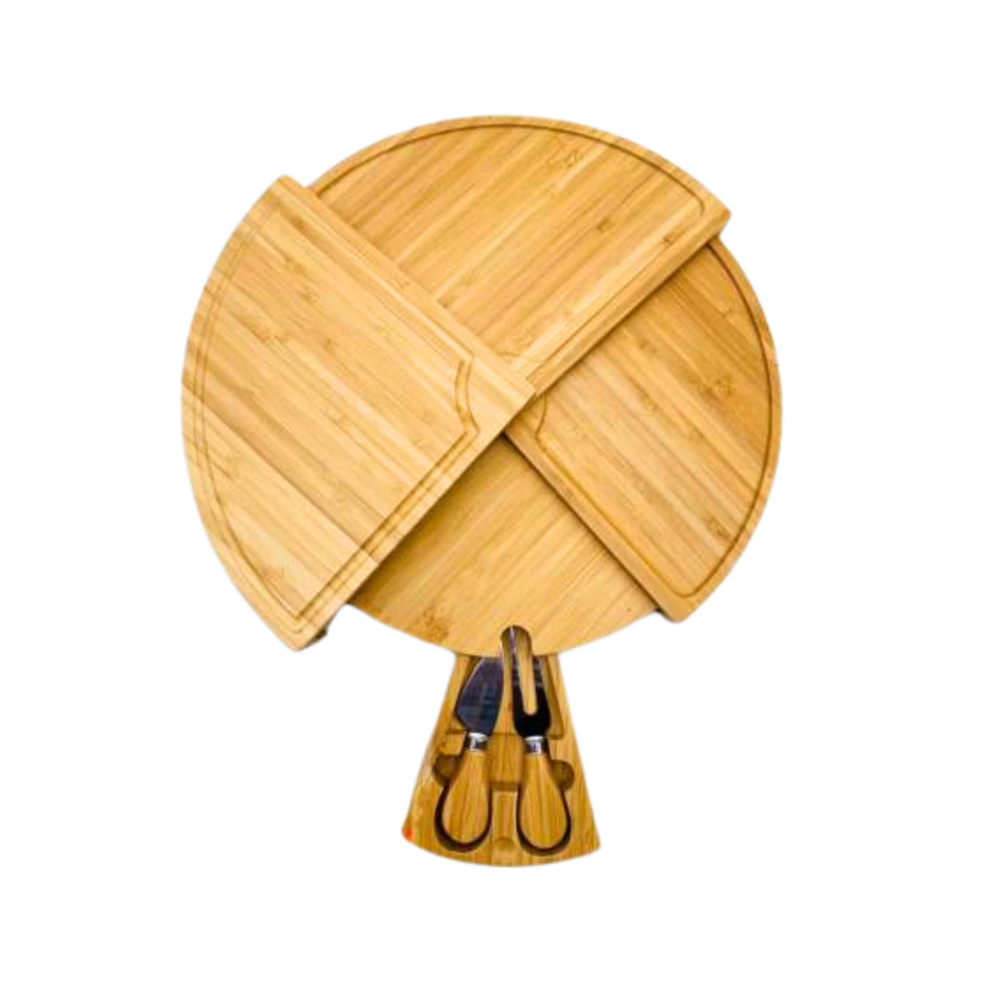 Quarter Foldable Cheeseboard 36cm - Cheeseboard with Knives